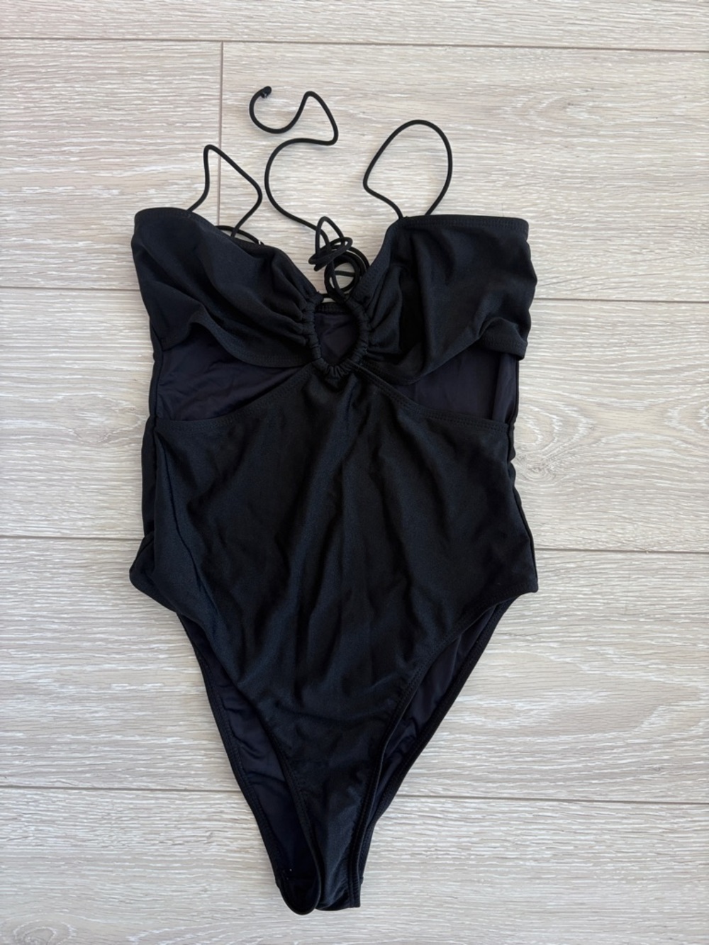 Topshop Cutout One-Piece Swimsuit with Front Tie